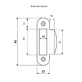 Замок врезной Code Deco, 5300-P-BLM, 34055, без ручки, пластиковый язычок, матовый черный - фото 3