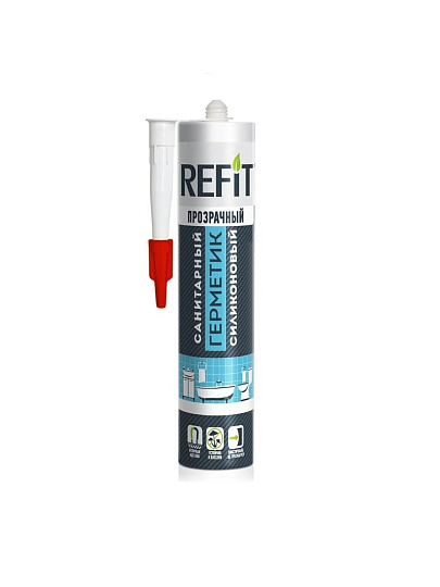 Герметик силиконовый, санитарный, Kolt, Refit, R26CST, 260 мл, бесцветный