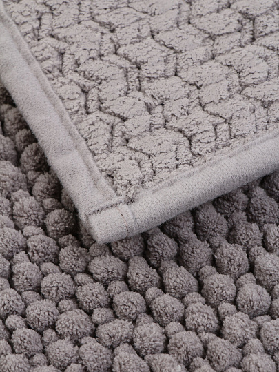 Коврик для ванной, 0.4х0.6 м, полиэстер, серый, Silvano, Super Bobbel, Y4-11232