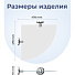 Полка для ванной стекло, металл, настенная, угловая, 47.8х47.8 см, Fora, Drop, FOR-DP035 - фото 3