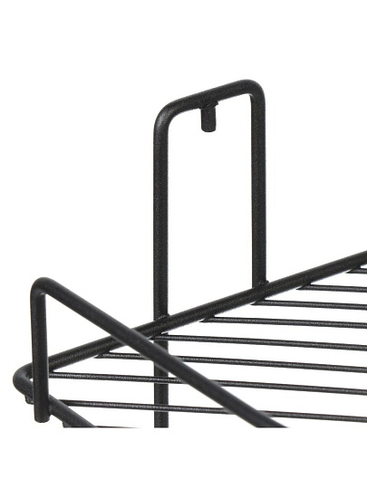 Полка для ванной металл, настенная, 2 яруса, угловая, 35х22х22 см, крепление саморезы, FOR-RUS001