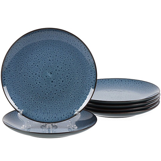 Тарелка обеденная, керамика, 6 шт, 27 см, круглая, Файруза, Daniks