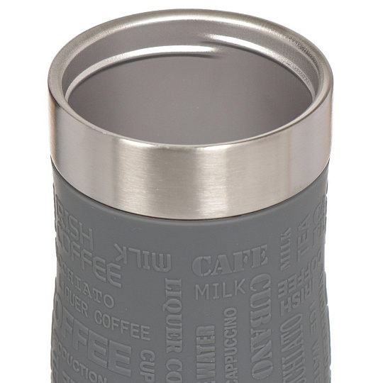 Термокружка нержавеющая сталь, пластик, 0.48 л, Kamille, колба нержавеющая сталь, с ремешком, с TPR-вставкая, в ассортименте, 2051