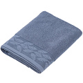 Полотенце банное 50х90 см, 100% хлопок, 500 г/м2, Перо, Barkas, серо-синее, Узбекистан - фото 6