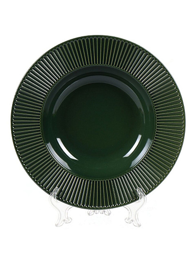 Тарелка суповая, керамика, 24 см, круглая, Emerald Green, Domenik, TDP471/DMD032