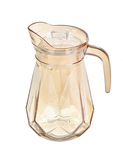 Кувшин стекло, 1.2 л, с крышкой, Мёд Грани, Y4-5369