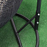 Подвесное кресло Кокон, 1-мест, 65х95х198 см, 150 кг, Green Days, Груша, черное, ротанг, подушка песочная, TZF-H020 - фото 3