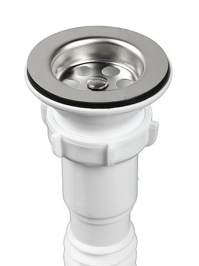Сифон для раковины, 1 1/2"х40, с гибкой трубой 40х40/50, Zegor, Z-PRO-7005