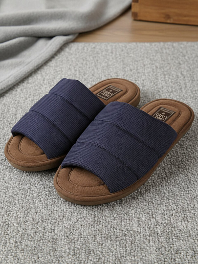 Тапки для мужчин, полиэстер, ЭВА, в ассортименте, р. 46, открытые, Lucky Land, 5091M-CH-O