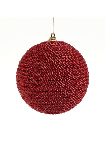 Елочный шар красный, 10 см, SYPMPB--112140