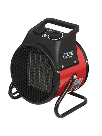 Пушка тепловая электрическая, Ресанта, ТЭПК-3000K, 3 кВт, 300 м³/ч, керамический элемент, 3 режима, круглая, 67/1/27