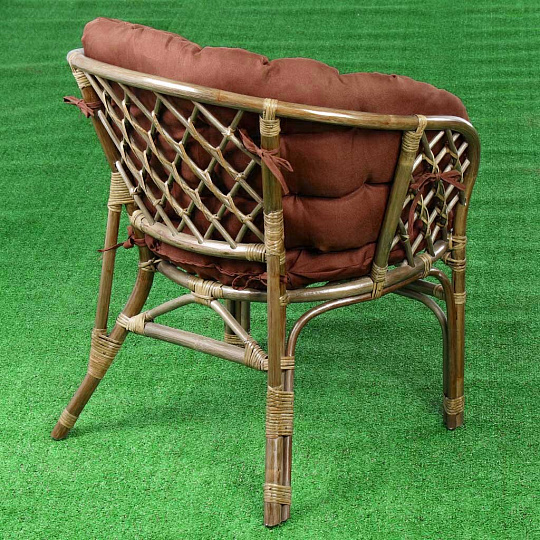 Мебель садовая Багама, кофейная, стол, 60х60х55 см, 2 кресла, подушка, 85 кг, твил, 03/10Б (S)-1