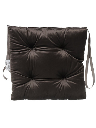 Сиденье мягкое 100% полиэстер, 40х40 см, шоколад, Классика, Бархат