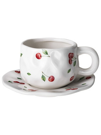 Чайная пара керам, 2 пр, 1 перс, 280 мл, Lefard, CHERRY, 358-2347