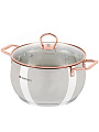 Кастрюля нержавеющая сталь, 4.5 л, крышка стекло, Daniks, Карлин, GS-01332G-22, индукция - фото 10