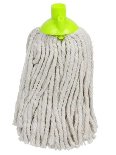 Сменный блок для швабры хлопок, 26 см, веревочный, круглый, салатовый, Мультипласт, Мега G-200, G-200