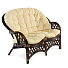 Мебель садовая Рузвельт, стол, 72 см, 2 кресла, 1 диван, подушка бежевая, 100 кг, 11/01 Б - фото 5