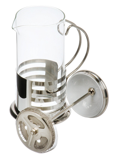 Френч-пресс 350 мл, стекло, нержавеющая сталь, Primo, 007221