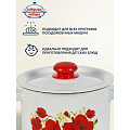 Кастрюля эмалированная сталь, 3.5 л, с крышкой, крышка сталь, цилиндрическая, Сибирские товары, Маки, С1612.3*67 - фото 12