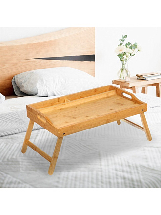Столик для завтрака бамбук, 50х30х6 см, прямоугольный, ST24050B-2