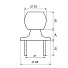 Защелка врезная, Palladium, 609 CP BK, 109878, с фиксатором, хром - фото 5