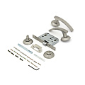 Комплект для двери Фабрика Замков, FZ SET 11L 170 BK SN, СТ-00000260, ручка, защелка, фиксатор, матовый никель - фото 2