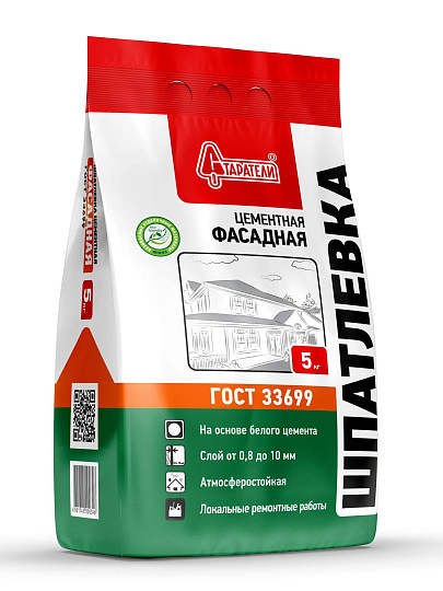 Шпатлевка Старатели, цементная, 5 кг, фасадная