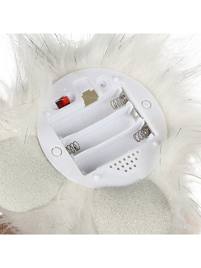 Фигурка декоративная текстиль, Гномик, 30 см, подсветка, серая дымка, Y4-9368