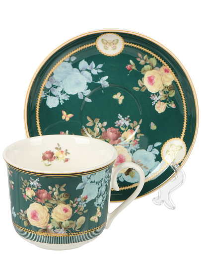 Чайная пара керамика, 2 предмета, на 1 персону, Розы, B060808