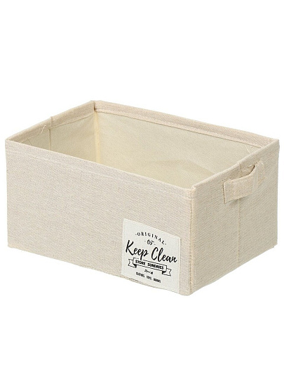 Корзина для хранения, 28х20х14 см, прямоугольная, бежевая, A290110