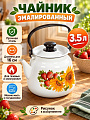 Чайник сталь, эмалированное покрытие, 3.5 л, ручка металлическая, Керченский металлургический завод, в ассортименте, 43504-132/6
