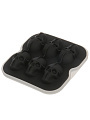 Форма для льда Strong, 13.5х13.5х5 см, силикон, 6 ячеек, черепа черные, Sirocco, SIS0005B - фото 2