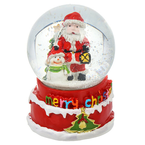 Фигурка декоративная Снежный шар, 6.5 см, свет,LED, XM14-8