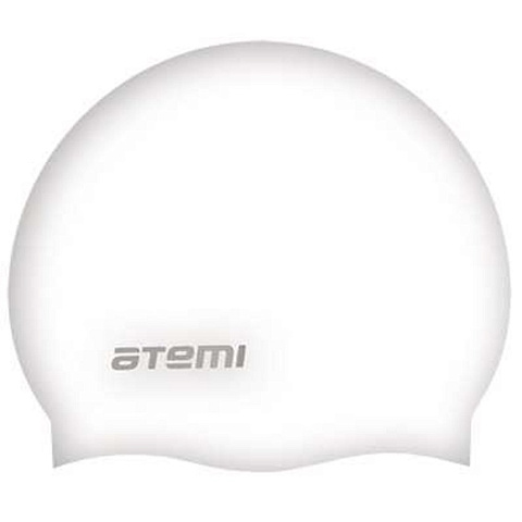 Шапочка для плавания Atemi, силикон, белая, SC308, 00000095795