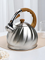 Чайник нержавеющая сталь, 3 л, со свистком, матовый, ручка бакелитовая в цвет дерева, Daniks, GS-04571/MSY-087 - фото 7