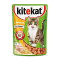 Корм для животных Kitekat, 85 г, для кошек, курица в соусе, пауч