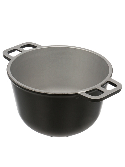 Казан алюминий, 3 л, с крышкой, крышка стекло, Нева Металл Посуда, Н0830д