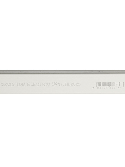 Кабель-канал пластик, 25х25 мм, 2 м, 1 мм, белый, TDM Electric, SQ0402-1006