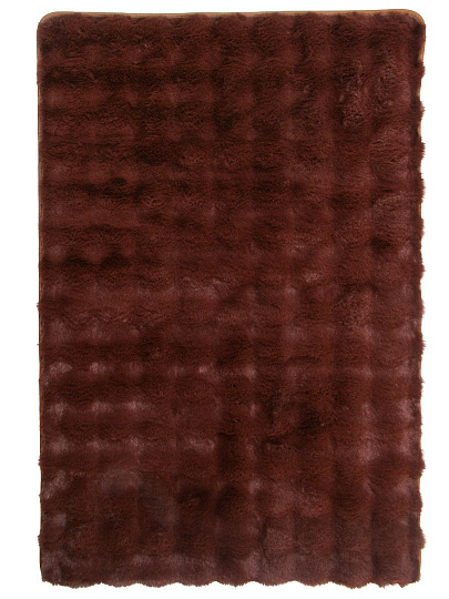 Коврик интерьерный 0.8х1.2 м, Silvano, прямоугольный, шоколад, искусственный мех, Y4-11719