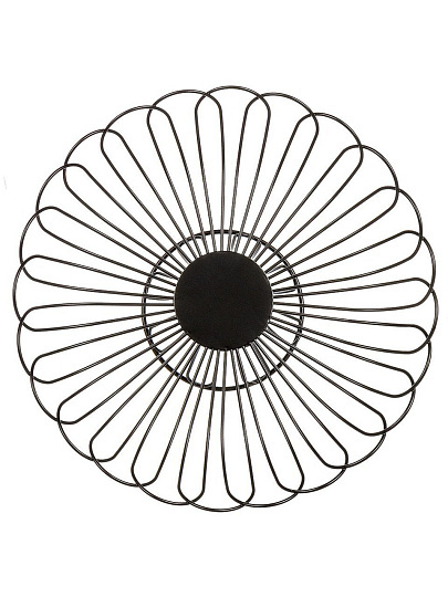 Ваза для фруктов, металл, на ножке, 32х15 см, Y4-7655, черная