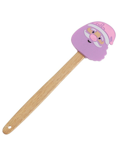 Лопатка кулинарная силикон, бамбук, 28 см, Дед Мороз, B030095