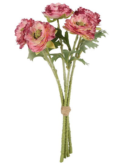 Цветочный букет искусственный Ранункулюс, декоративный, 31 см, 287-520