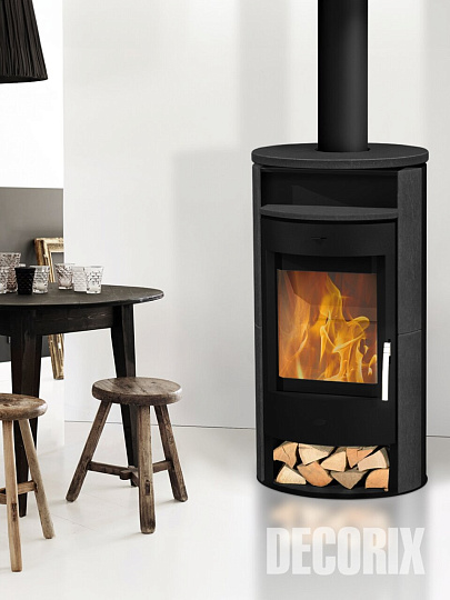 Эмаль аэрозольная, Decorix, Металлик, термостойкая, акриловая, полуглянцевая, черная, 520 мл, 400⁰C