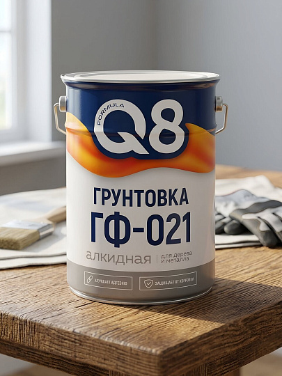Грунтовка алкидная, Formula Q8, ГФ-021, для внутренних и наружных работ, красно-коричневая, 10 кг