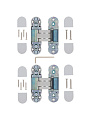 Петля Apecs, 110х30х6 мм, 3D-Z-CRM R15 B2B, 32701/34394, полимерное покрытие, скрытая, хром матовая - фото 2