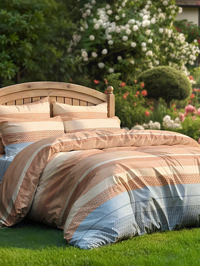 Постельное белье 2-спальное, простыня 220х240 см, 2 наволочки 70х70 см, пододеяльник 175х215 см, Волшебная ночь, перкаль, Clay