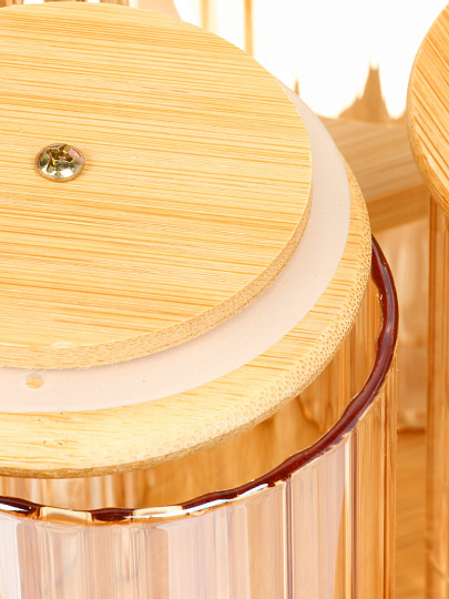 Банка для сыпучих продуктов, стекло, с крышкой, 0.5 л 3 шт, 0.7 л 3 шт, Barouge, BC-007(SET)