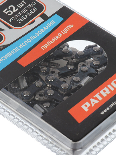 Цепь пильная Patriot, 91VS-52E, шаг цепи 3/8 '', 1.3 мм, 52 звена , 35 см (14"), 862381352