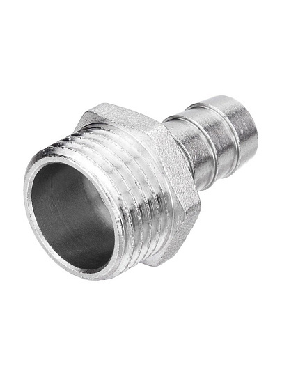 Штуцер d18х1/2", ш, латунь, наружная резьба, AquaLink
