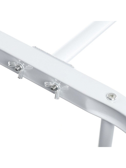 Вешалка напольная 110х40х150 см, Aqwin, металл, полка для обуви, 15 кг, Элит, VPF61, белая